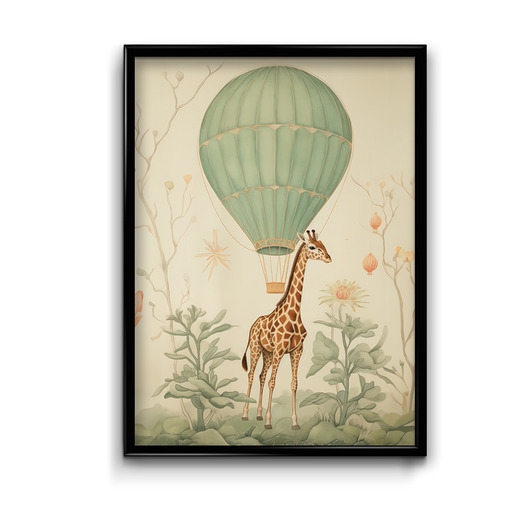 Image of Plakat Żyrafa z Balonem
