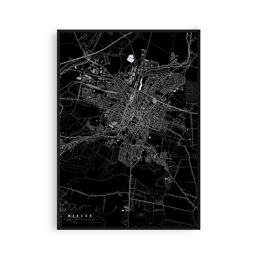 Image of Kielce - mapa miasta plakat z mapą Kielc