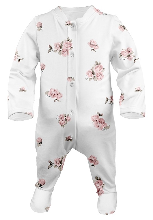 Image of Pakamera Niemowlęcy pajacyk TONJE organic dla dziewczynki rosy