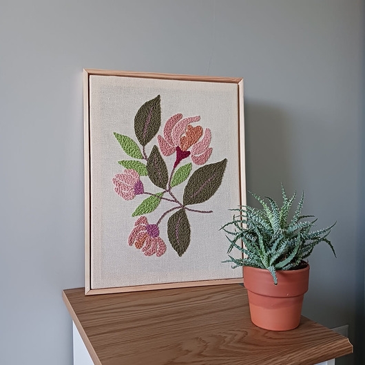 Image of Pakamera Obraz punch needle Pink Fluffy OD RĘKI