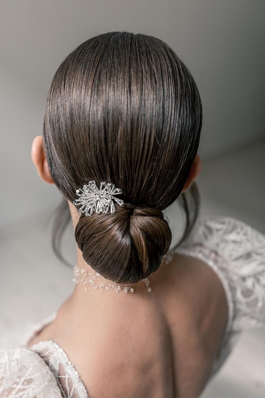 Image of Pakamera STELLA - srebrny grzebyk ślubny glamour