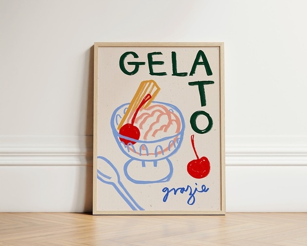 Image of Pakamera Plakat Gelato Grazie Lody Włoskie