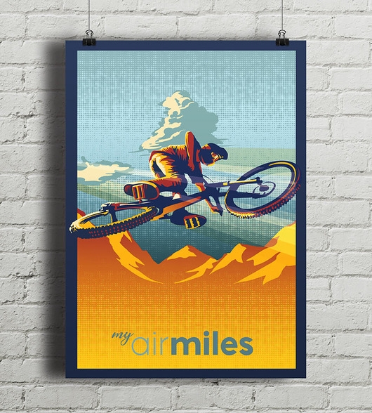 Image of Pakamera My Air Miles - plakat rowerowy