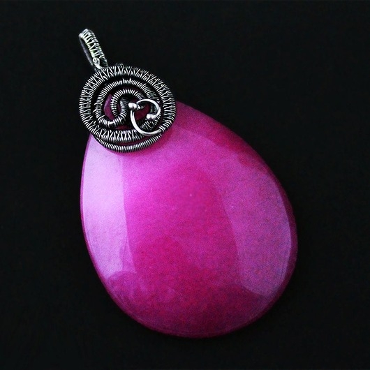 Image of Pakamera Izydora - wisior wire-wrapping z Agatem