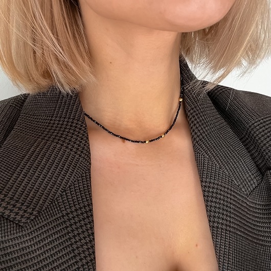 Image of Naszyjnik Choker z czarnym turmalinem