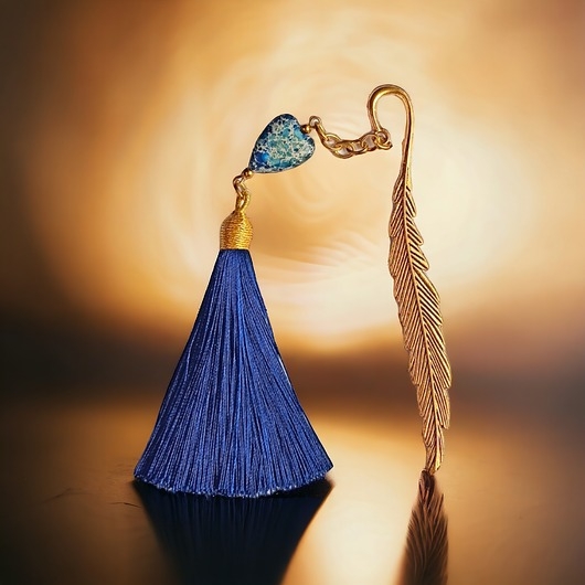 Image of Pakamera Zakładka PREMIUM : serce : jaspis cesarski : granat