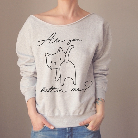 Image of Pakamera Are you kittin me Szary gruby Z
