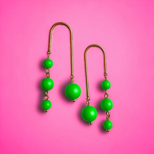 Image of Pakamera Swarovski neon pearls : crazy pearls : green