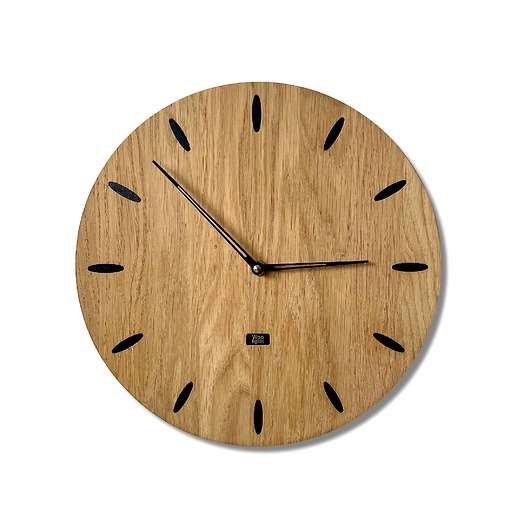 Image of Pakamera Minimalistyczny zegar ścienny z litego dębu