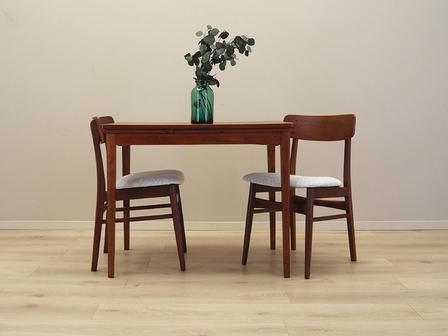 Image of Pakamera Komplet dwóch krzeseł tekowych, duński design, lata 70, produkcja: Dania