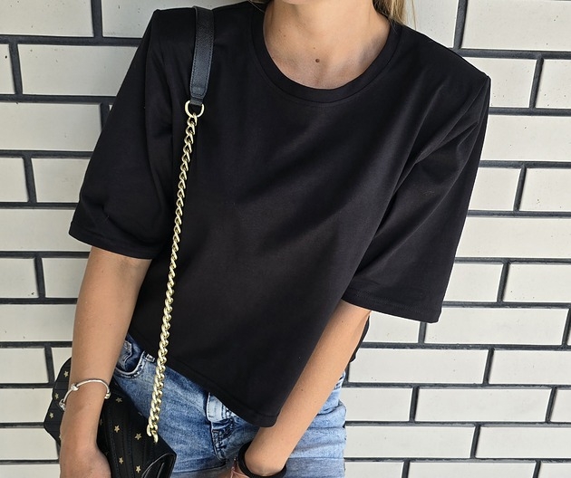 Image of Pakamera T-shirt poduszki czarny
