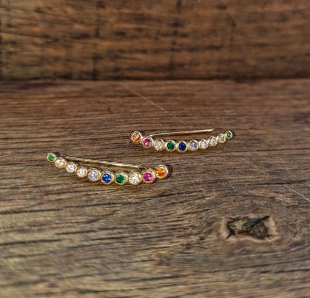 Image of Pakamera Kolczyki nausznice multicolor
