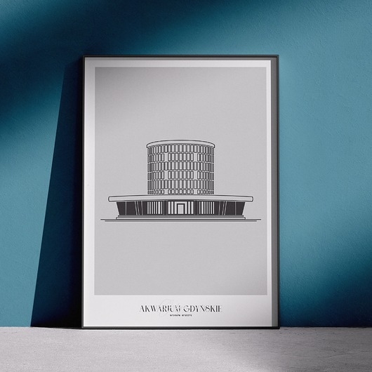 Image of Pakamera Plakat Architektura - Gdynia - Akwarium Gdyńskie