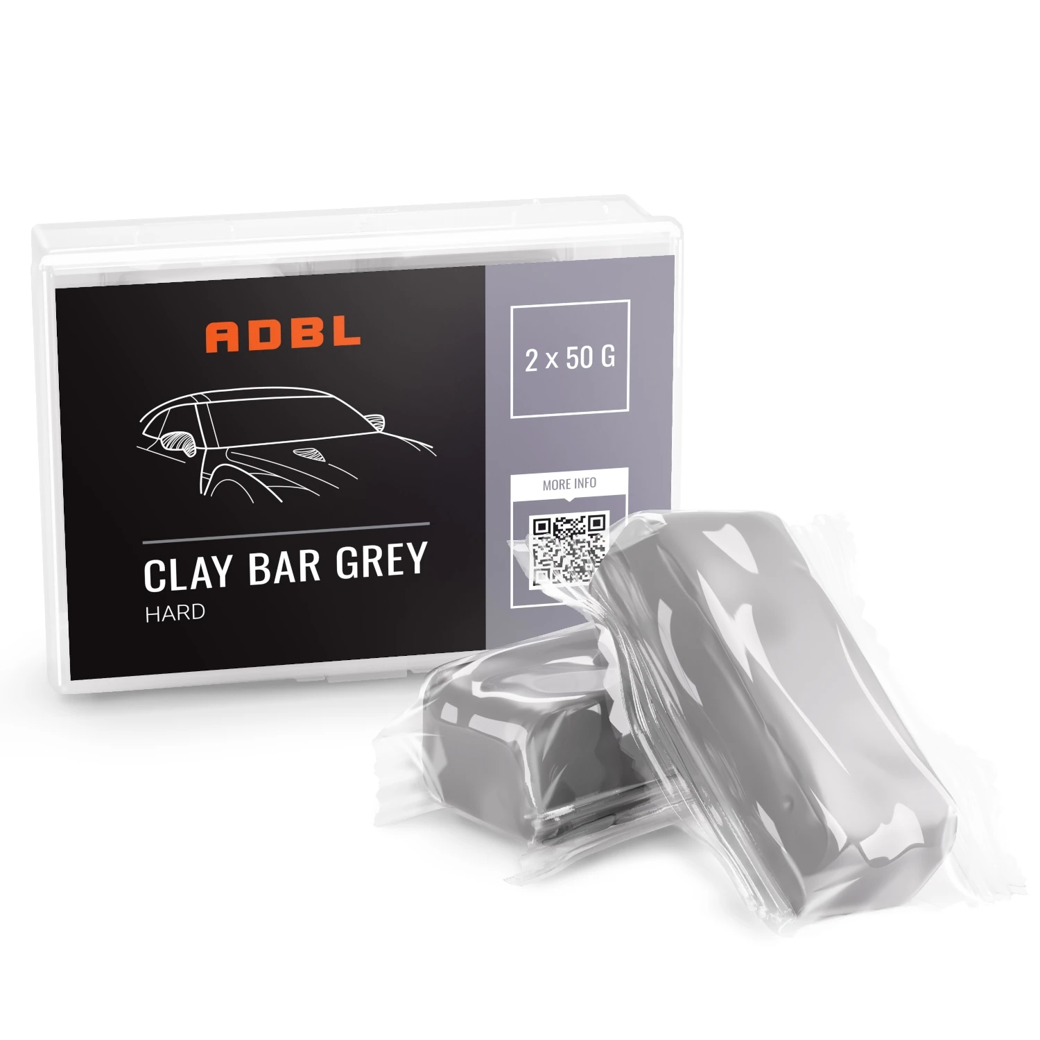 Image of ADBL Clay Bar Grey - Twarda glinka lakiernicza 50g 2pcs