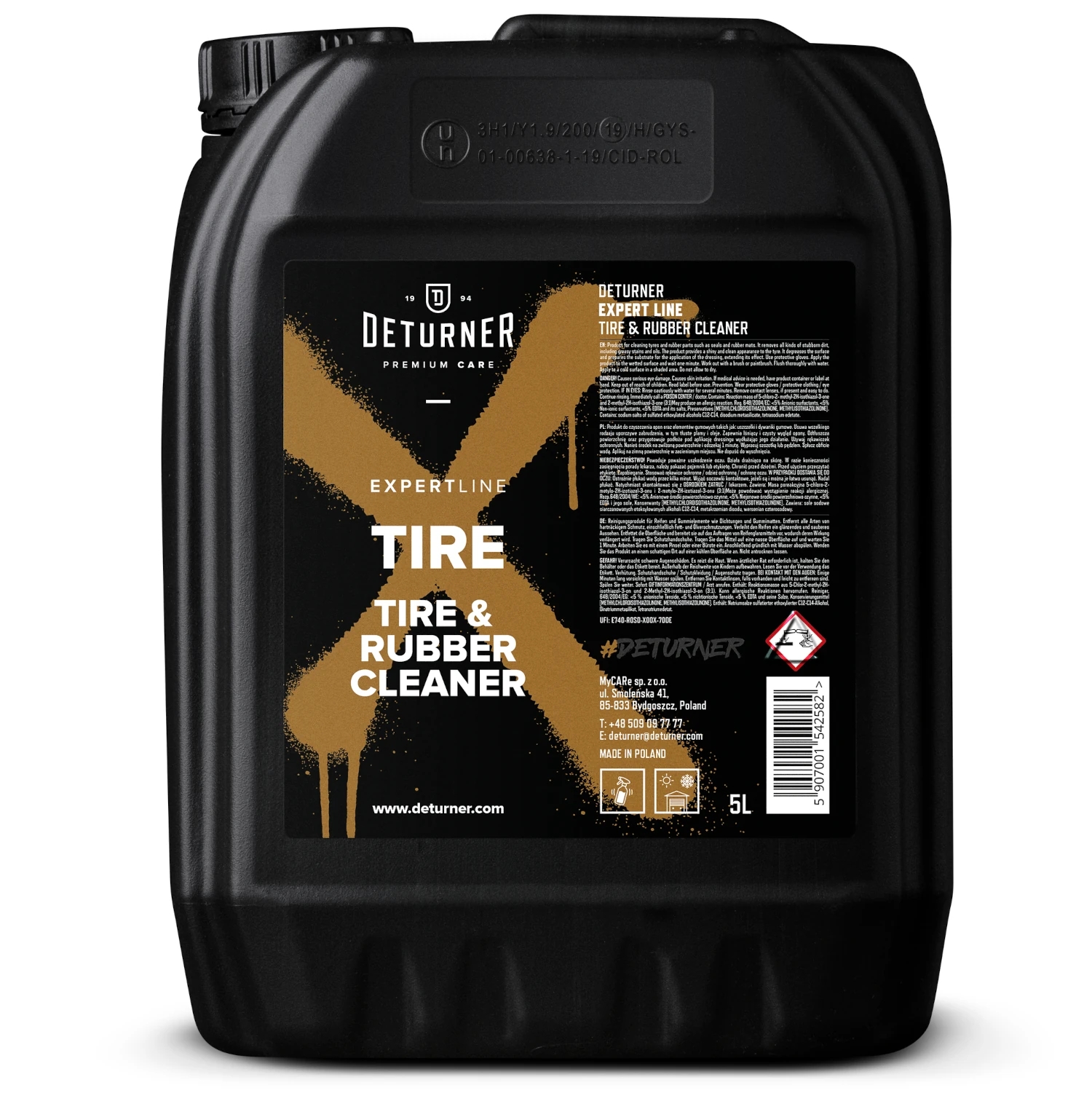 Image of Deturner EL Tire and Rubber Cleaner - Produkt do czyszczenia opon i elementów gumowych 5L