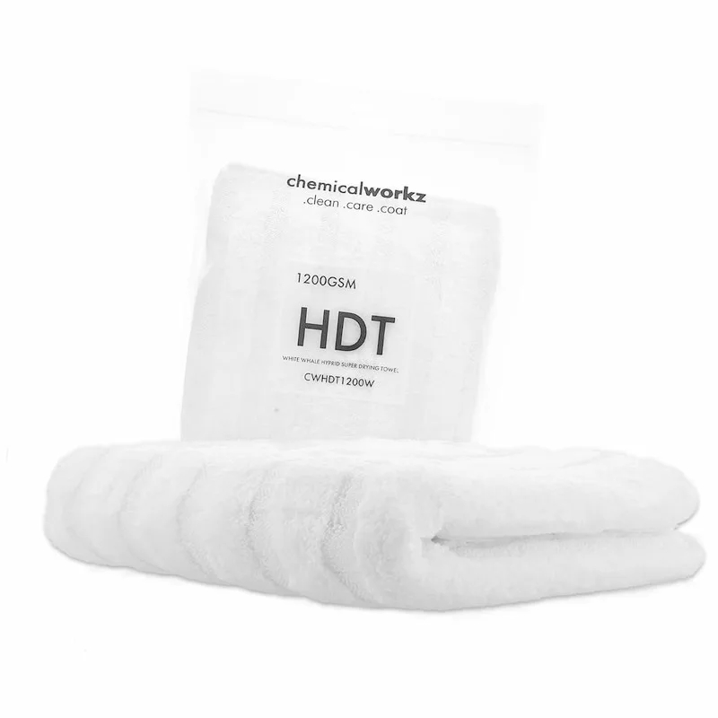 Image of ChemicalWorkz White Whale Hybrid Towel Premium – hybrydowy ręcznik do osuszania auta, 1200gsm, 70x50cm