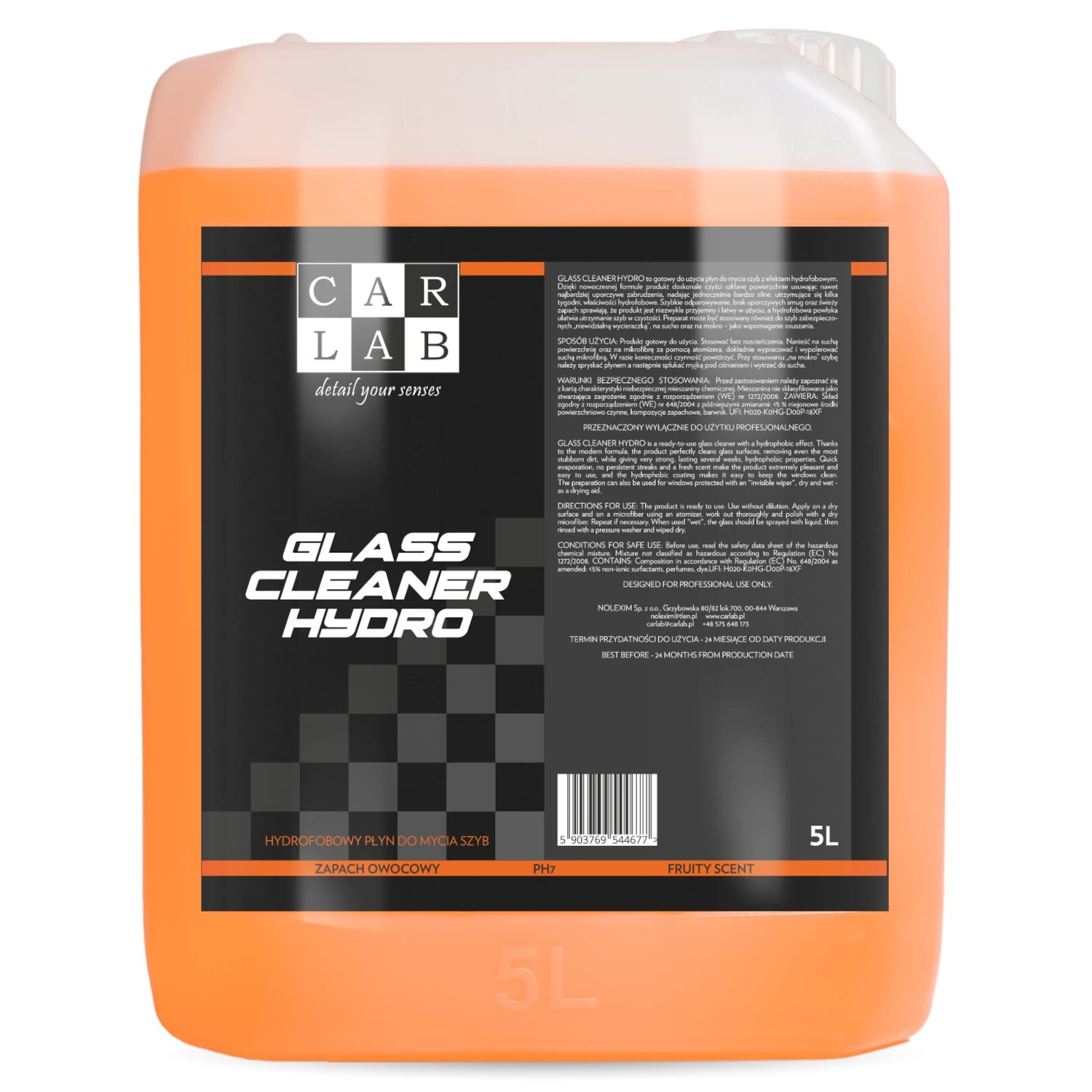 Image of CarLab Glass Cleaner Hydro - Preparat do mycia pwierzchni szklanych z efektem hydro 5L