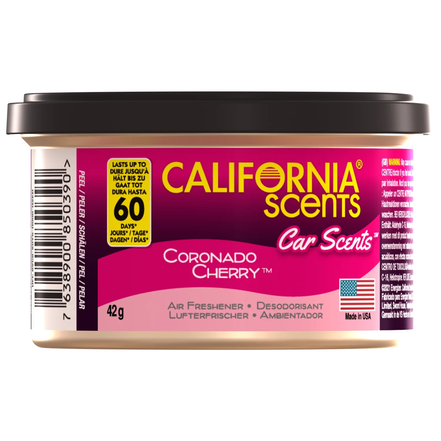 Image of California Scents puszka zapachowa do auta Coronado Cherry - zapach wiśniowy Trwałość BESTSELLER