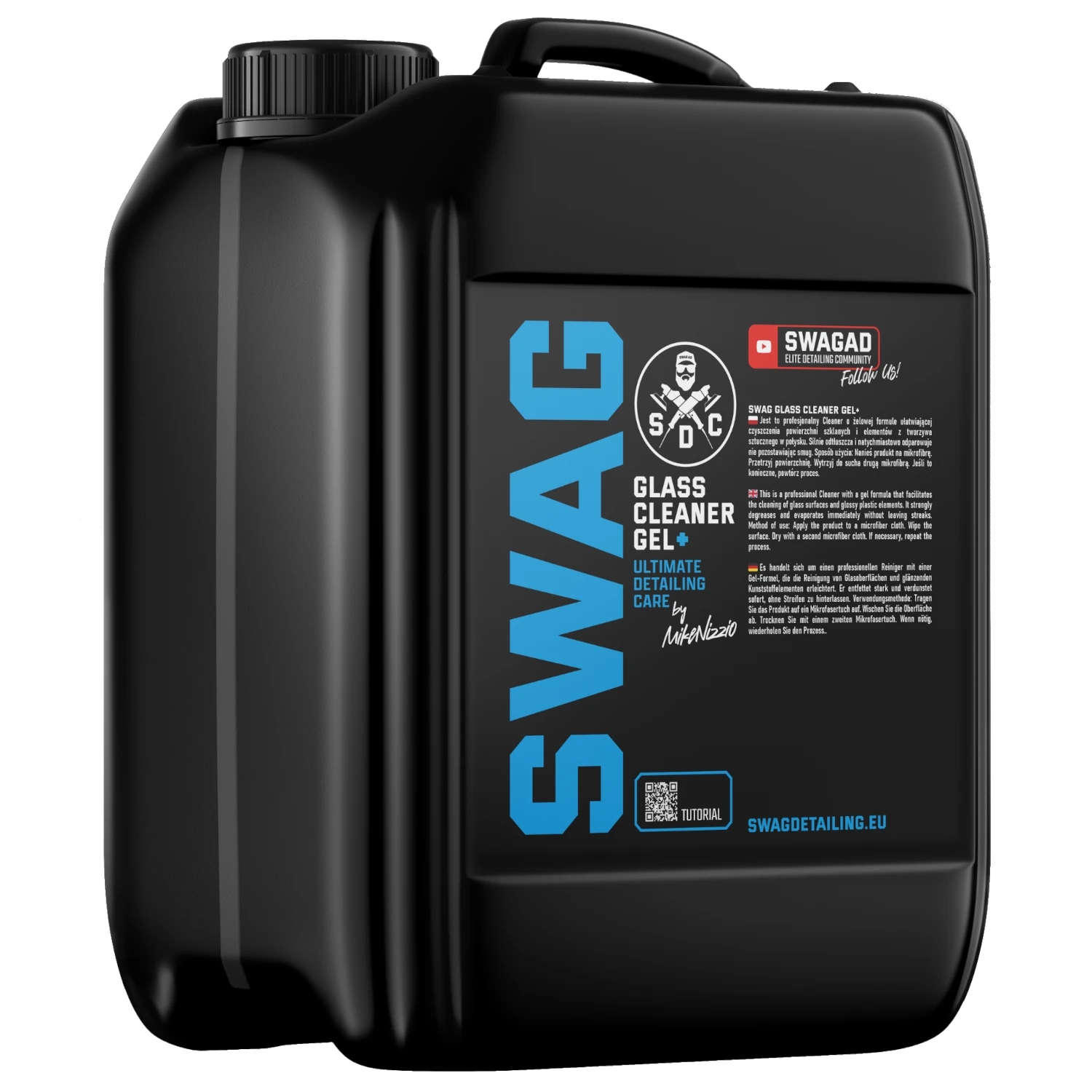 Image of SWAG Glass Cleaner Gel+ - Produkt do czyszczenia szyb o żelowej formule 5L