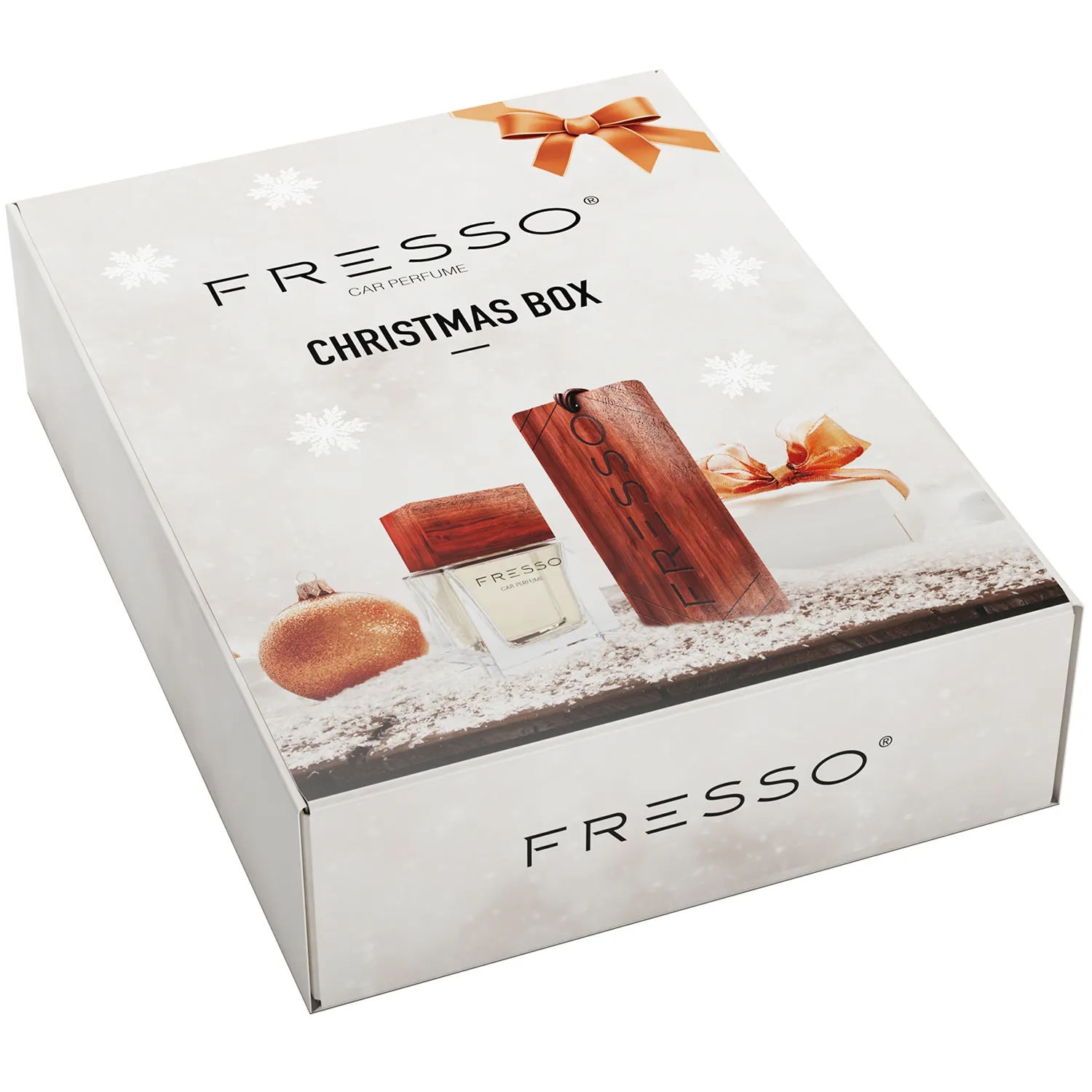 Image of Fresso Mini Christmas Box Gentleman – perfumy 50ml + drewniana zawieszka