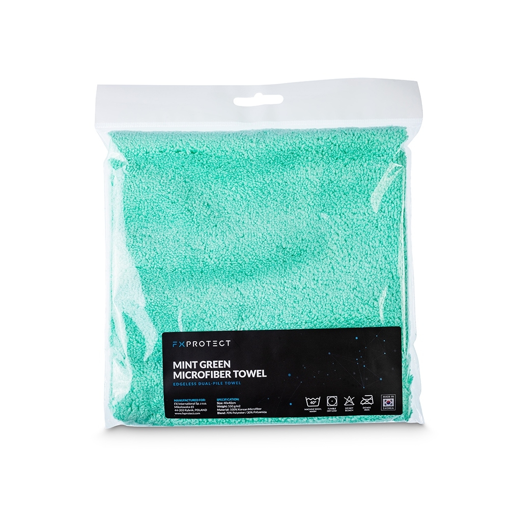 Zdjęcia - Pozostała chemia samochodowa Fx protect FX Protect Mint Green Microfiber Towel – bezkrawędziowa mikrofi