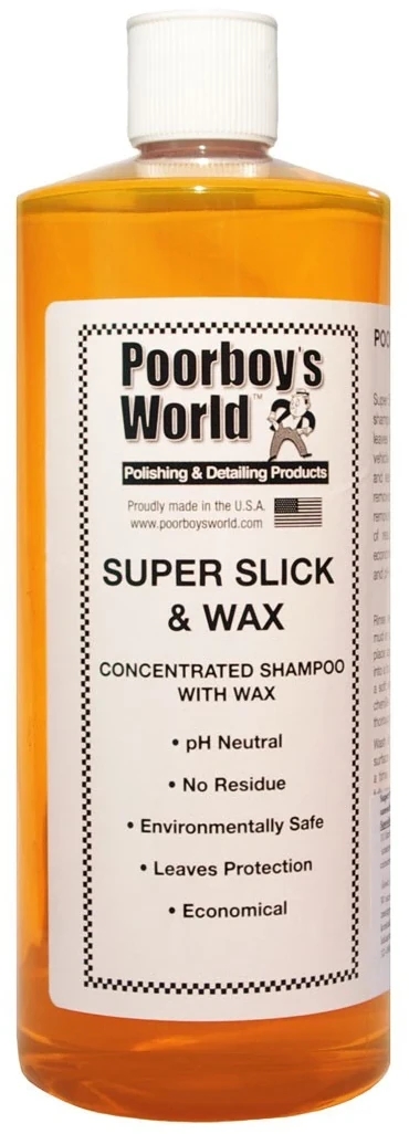 Image of Poorboy's World Super Slick & Wax - szampon z woskiem 1:250 946ml