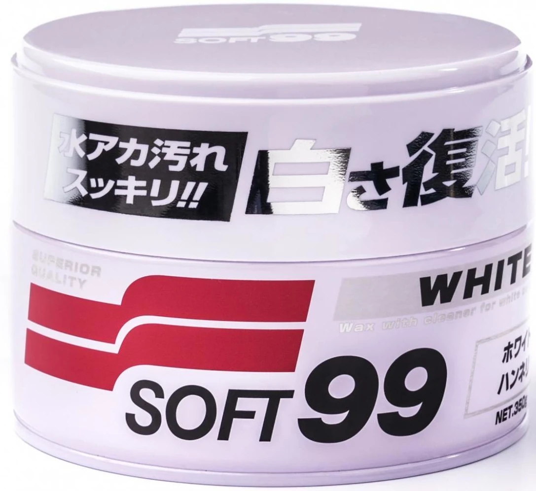 Image of SOFT99 White Soft Wax - wosk do jasnych lakierów 350g