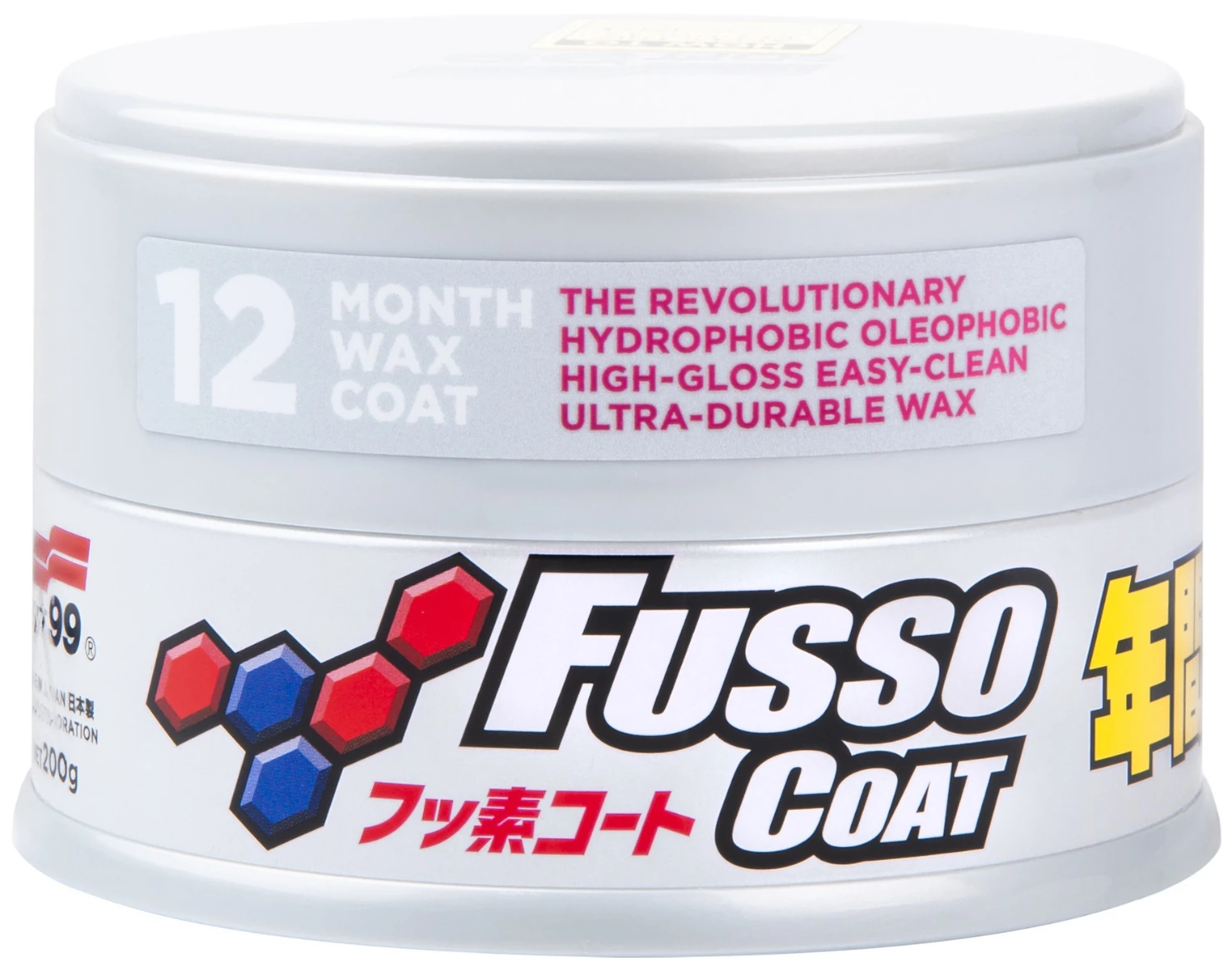 Image of Soft99 New Fusso Coat 12 Months LIGHT Wax – syntetyczny wosk o trwałości do 12 miesięcy 200g
