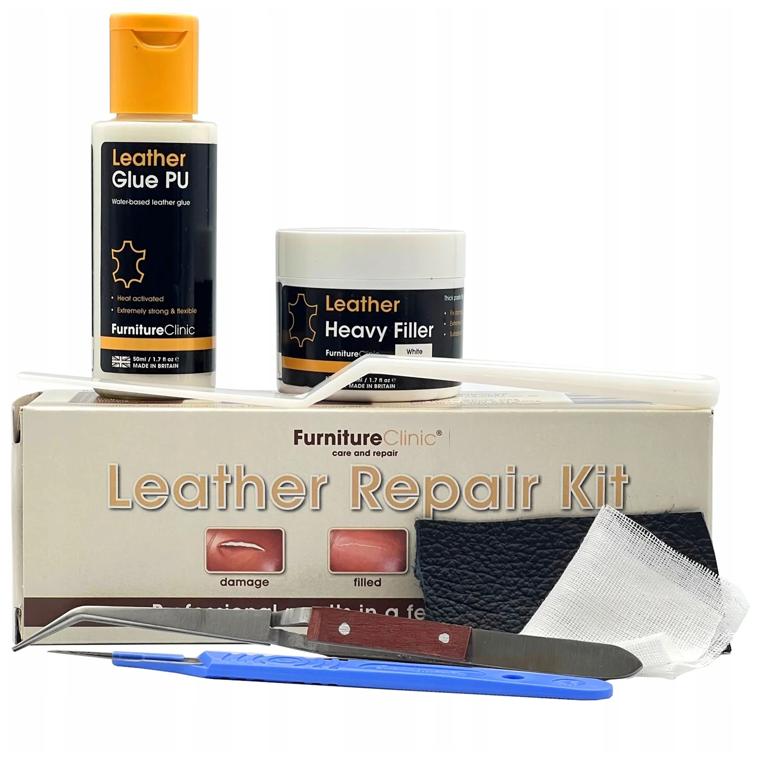 Image of Furniture Clinic Leather Repair Kit – zestaw do naprawy skóry