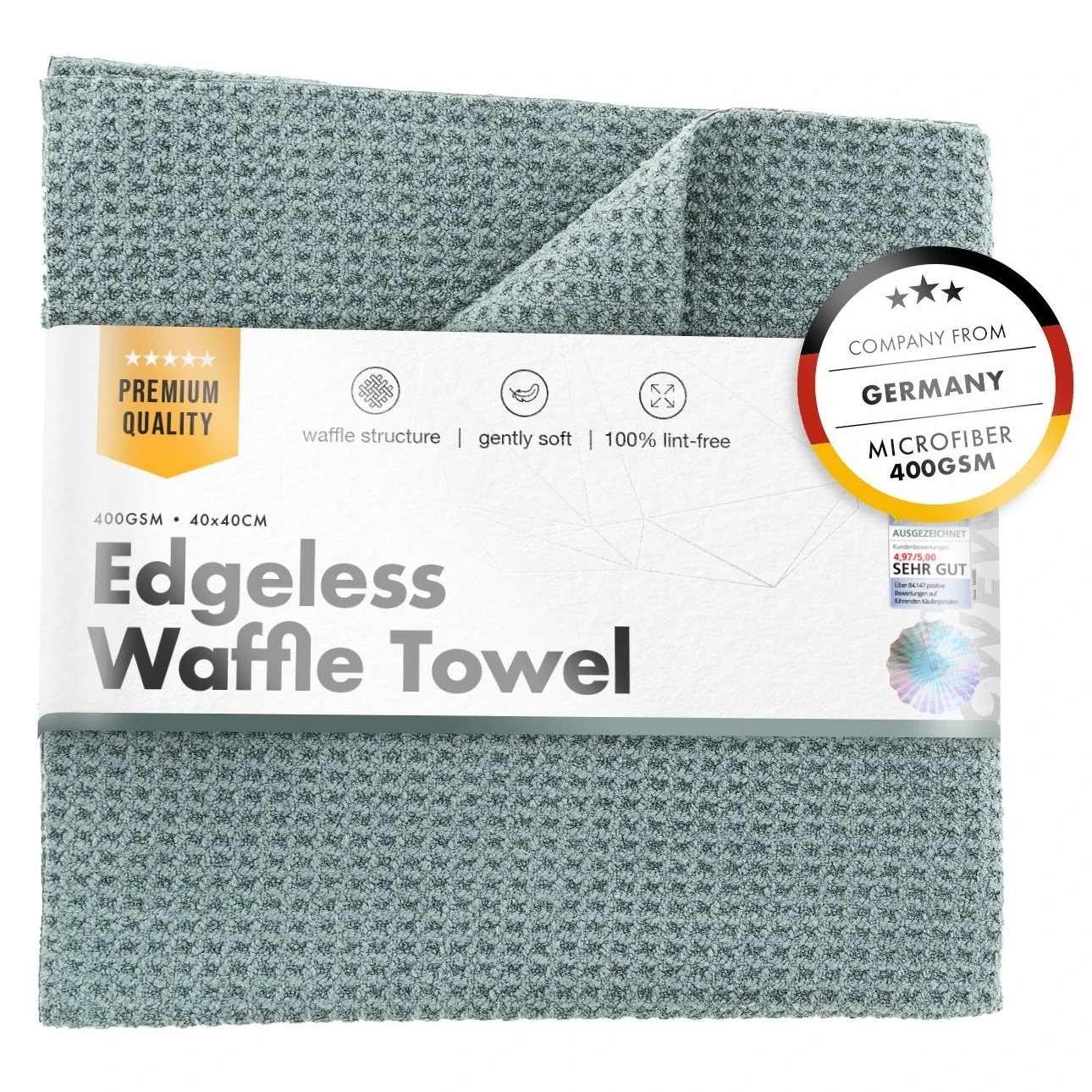 Image of chemicalworkz Edgeless Waffle Towel - Bezkrawędziowa mikrofibra waflowa 400gsm 40x40cm