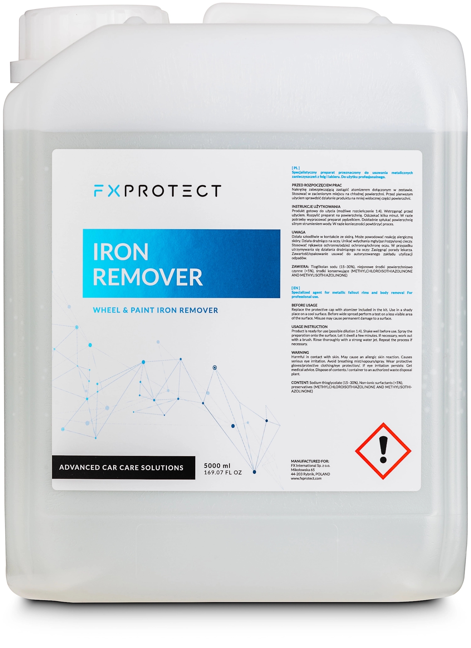 Image of FX Protect Iron Remover – preparat do usuwania zanieczyszczeń metalicznych, niesamowicie skuteczny 5l