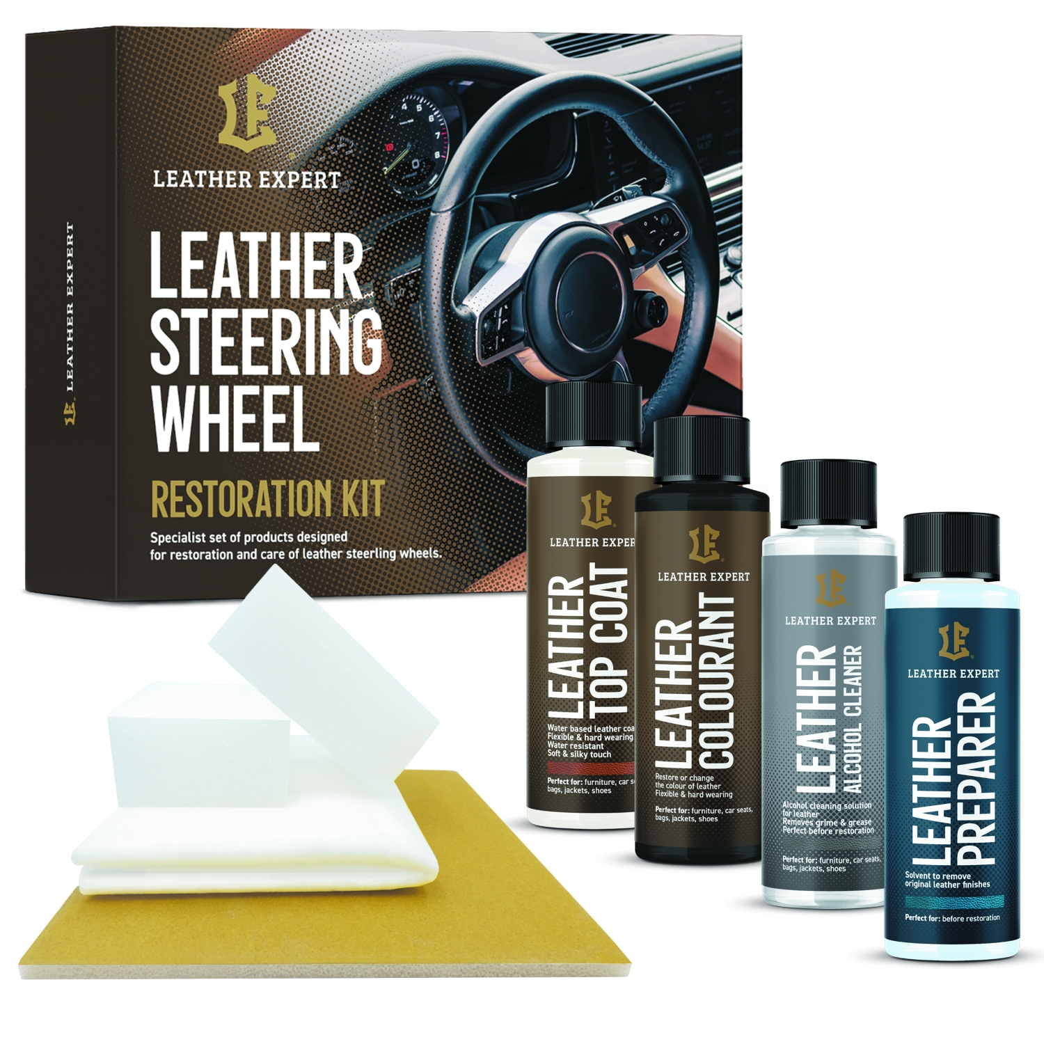 Image of Leather Expert Leather Steering Wheel Restoration Kit – zestaw do renowacji kierownicy