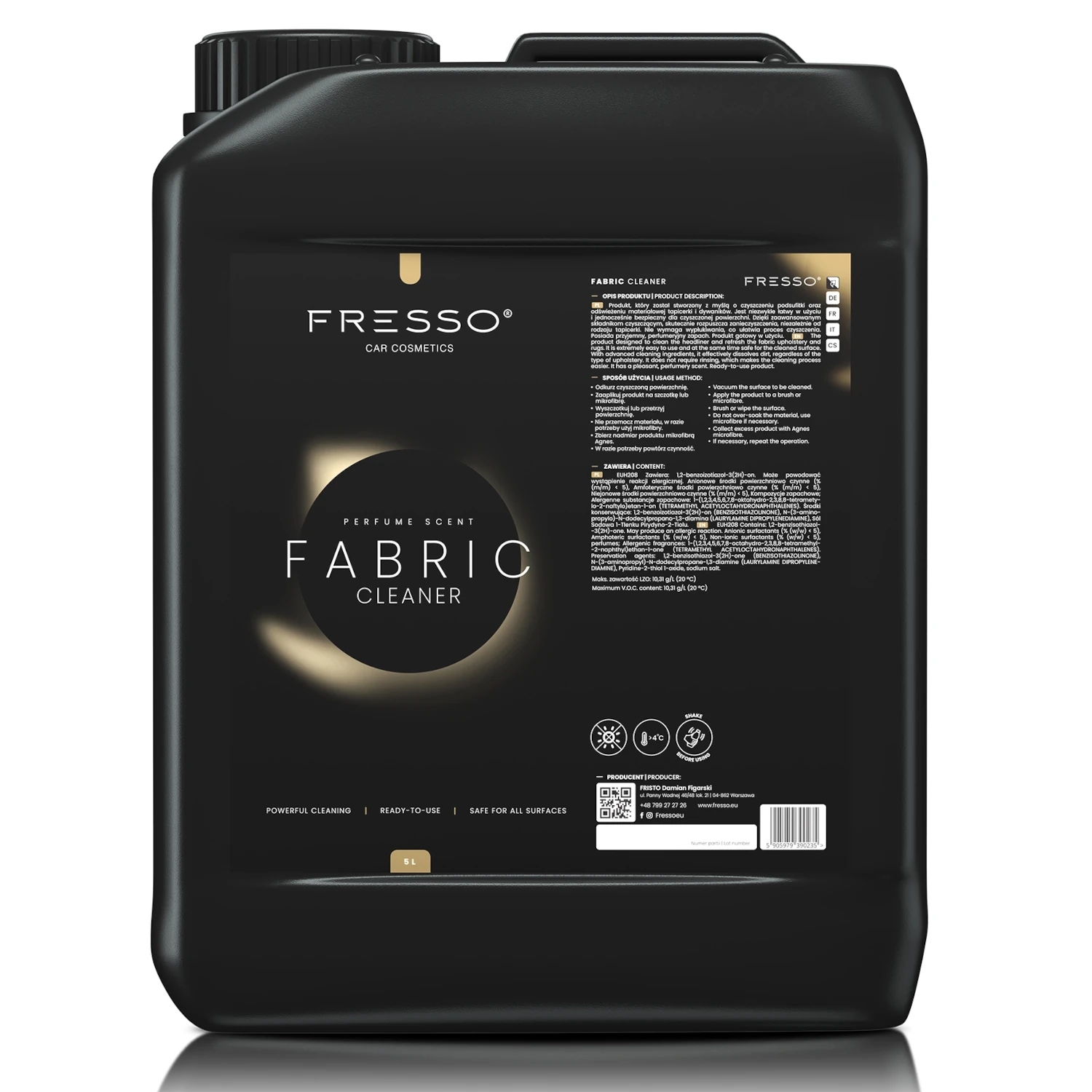 Image of Fresso Fabric Cleaner - produkt do czyszczenia podsufitki i tapicerki 5L