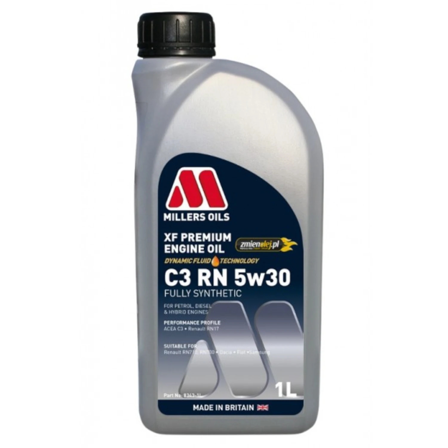 Image of Millers Oils XF Premium C3 RN 5w30 - syntetyczny olej silnikowy 1L