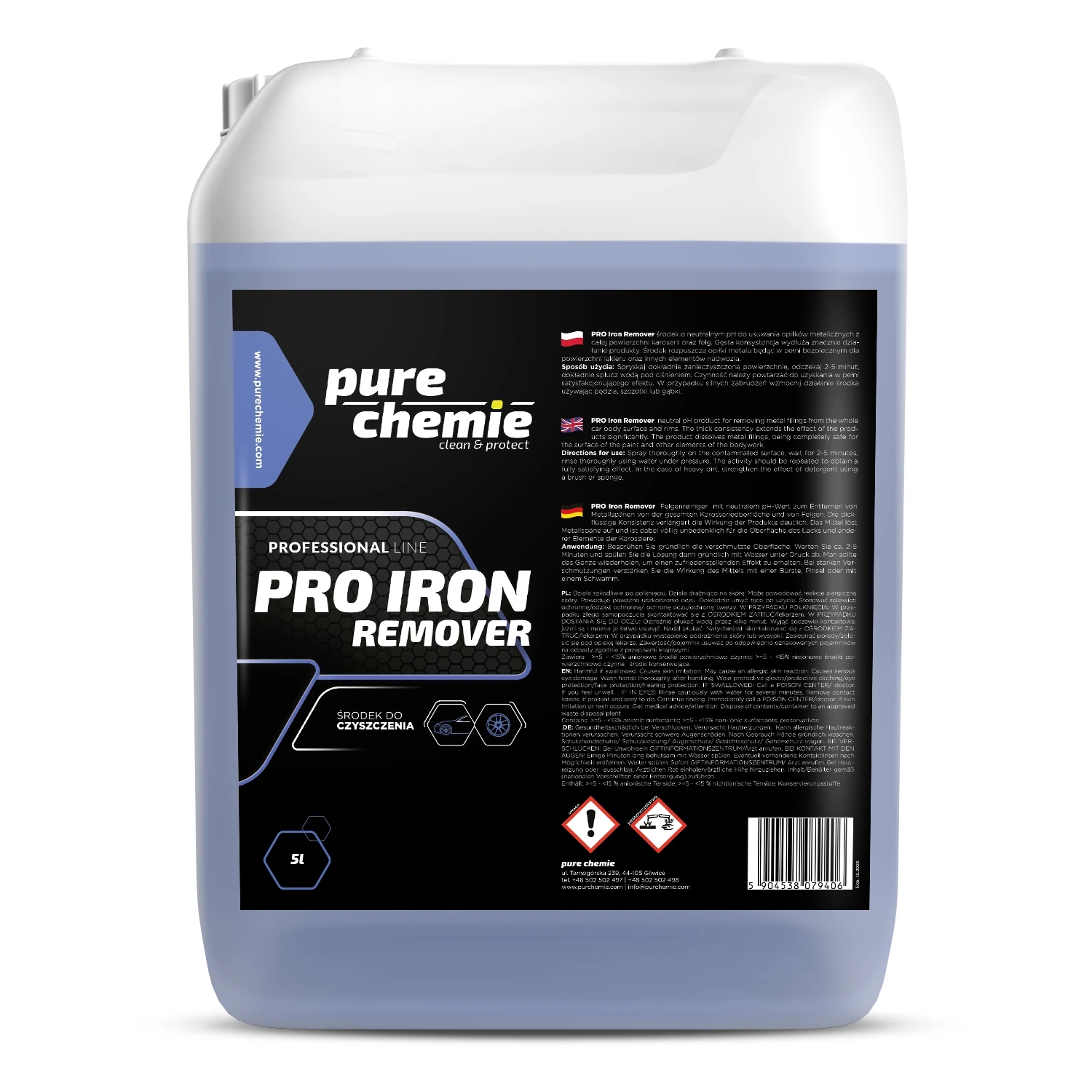 Image of Pure Chemie Pro Iron Remover - usuwanie zanieczyszczeń metalicznych 5L