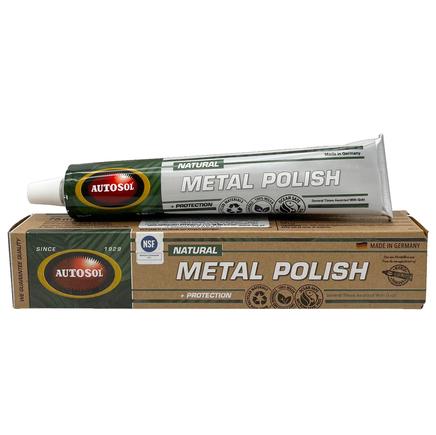 Image of Autosol Natural Metal Polish - ekologiczna pasta polerska do metalu 75ml