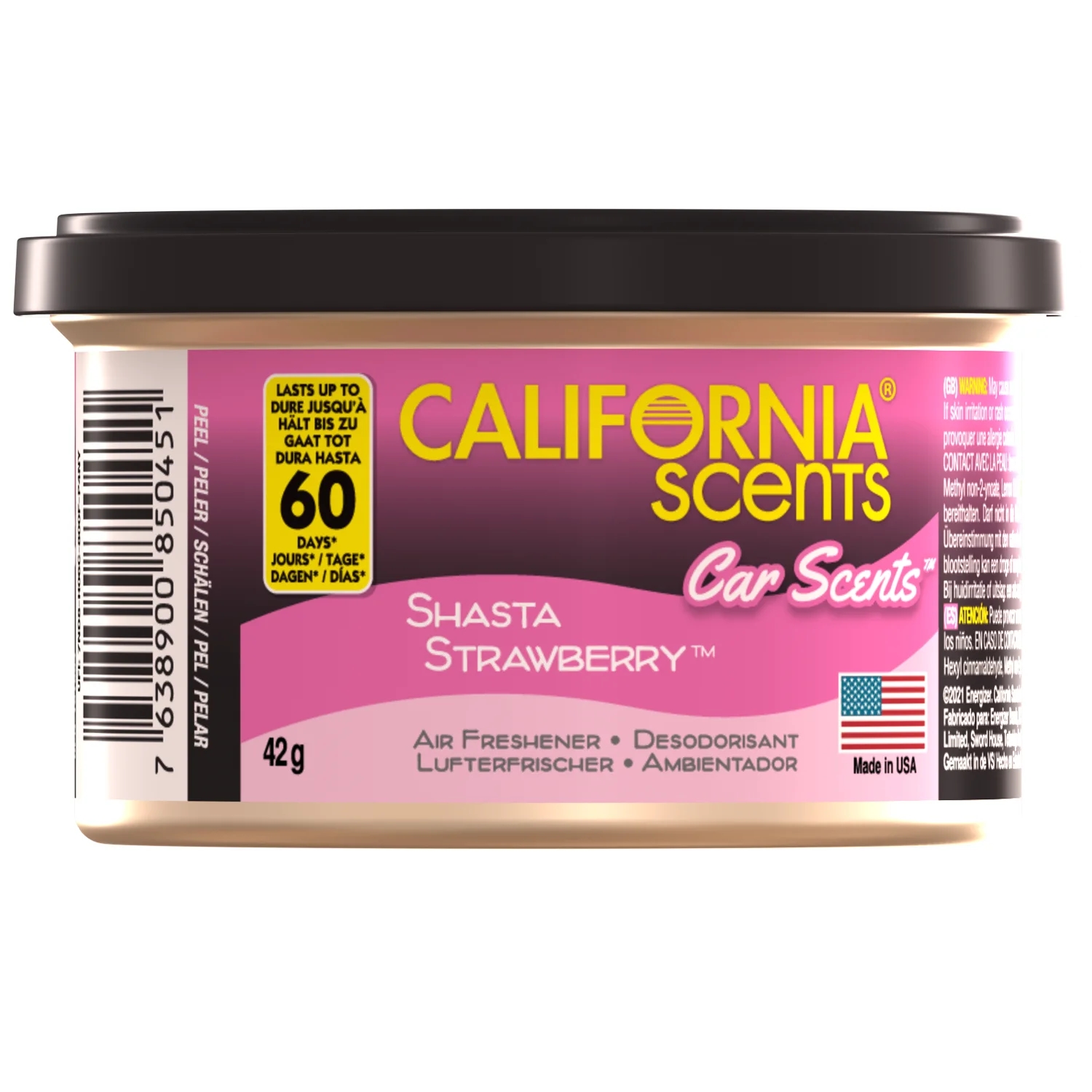 Image of California Scents puszka zapachowa do auta Shasta Strawberry - zapach truskawkowy
