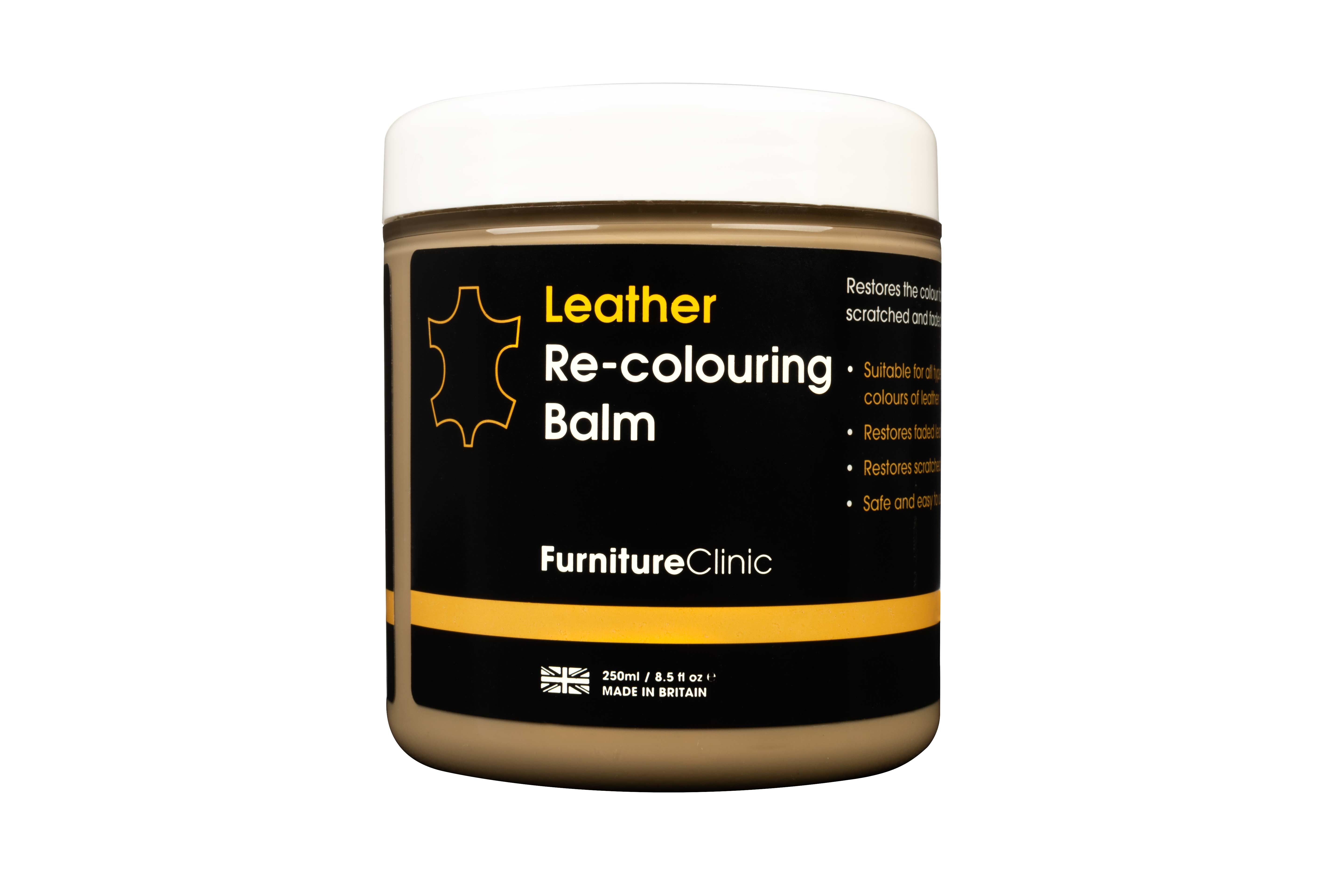 Image of Furniture Clinic Leather Re-Colouring Balm – balsam koloryzujący BEIGE 250ml
