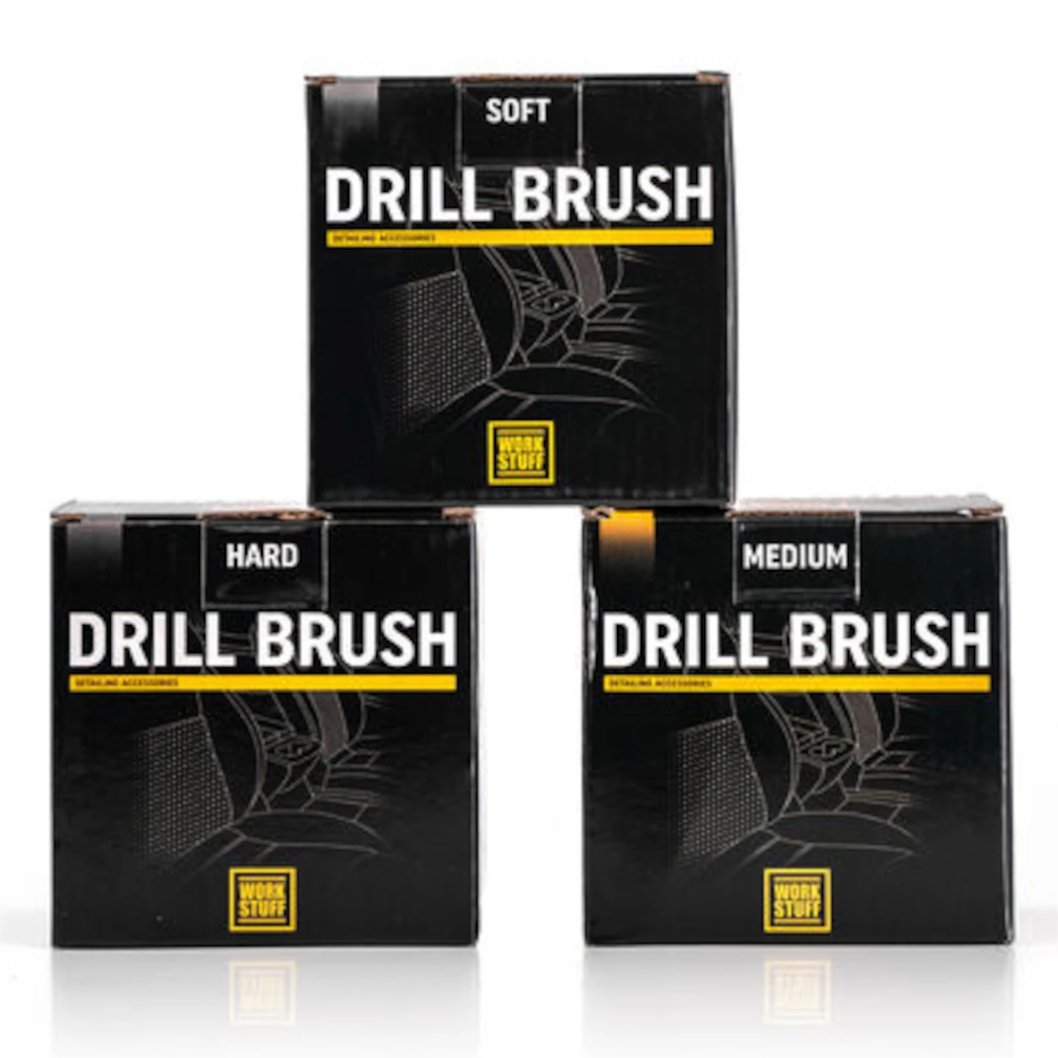 Image of Work Stuff Drill Brush 3-pack - Zestaw 3 szczotek na wkrętarkę