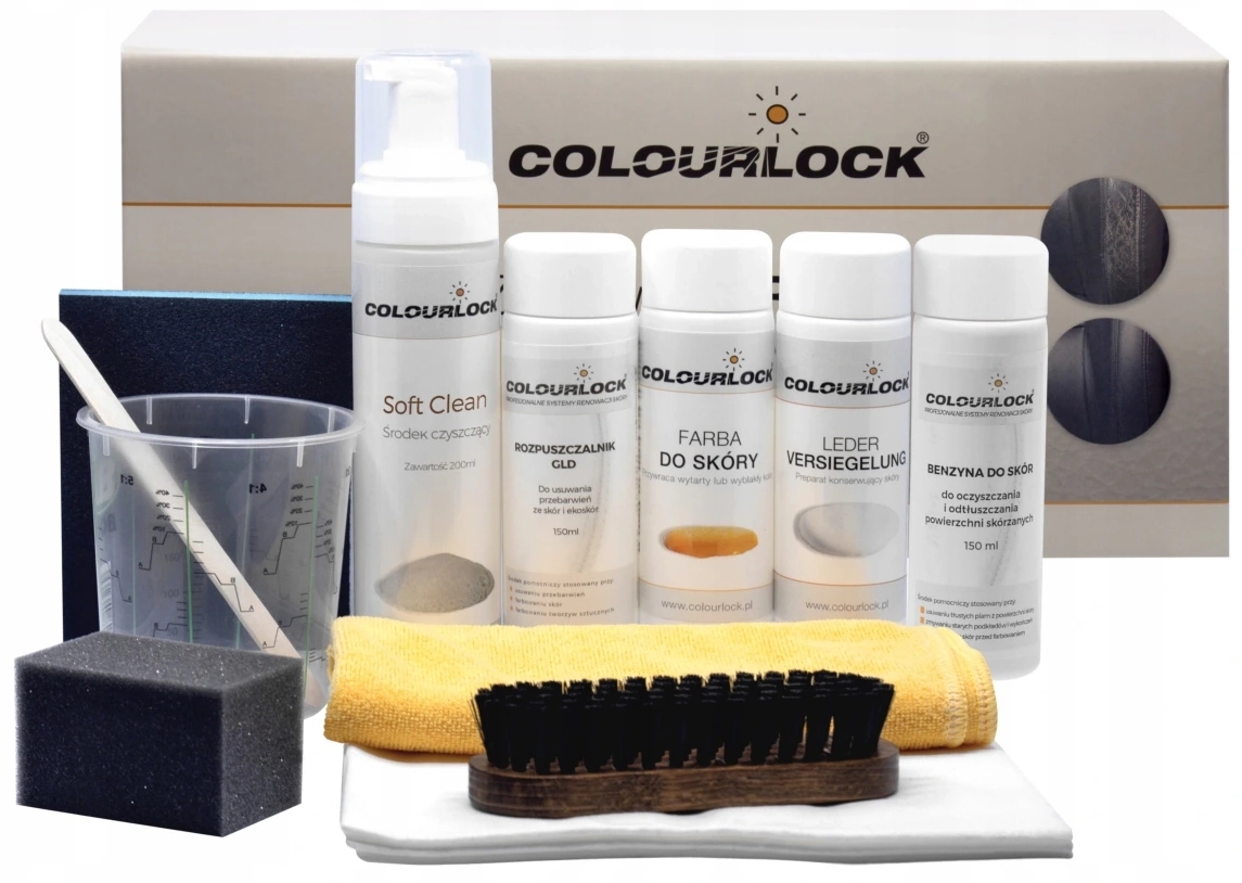 Image of Colourlock Zestaw TURBO SOFT do kompleksowej renowacji skóry + Farba tonująca Colourlock 150ml dobierana