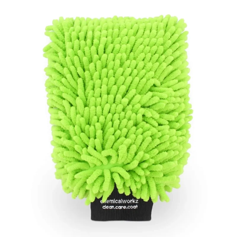 Image of chemicalworkz Chenille Wash Mitt Green - rękawica z mikrofibry do mycia auta