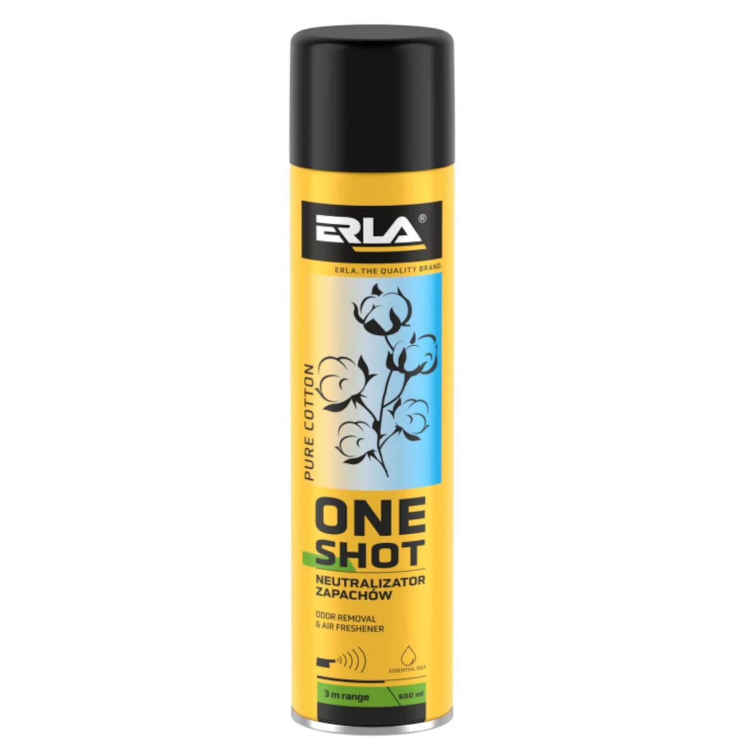 Image of K2 Erla One Shot Pure Cotton - Neutralizator i odświeżacz powietrza w jednym 600ml