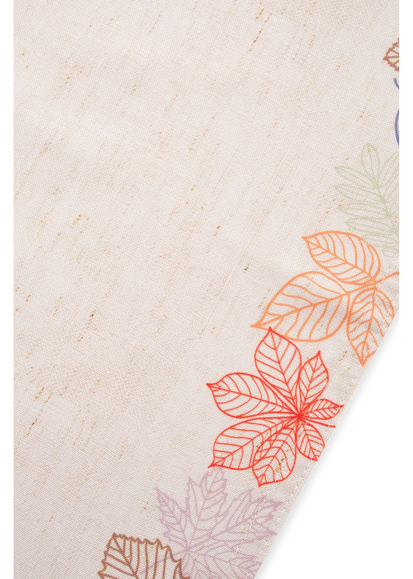 mata stołowa z bawełny organicznej z nadrukiem w liście (4 szt.)
