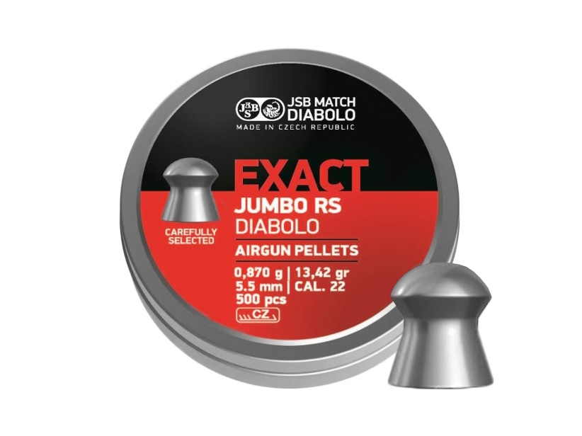 Image of Śrut 5,52 mm diabolo JSB Exact Jumbo RS 500 półokrągły (546207-500)