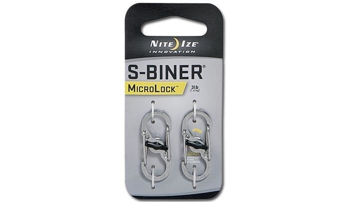 Image of Karabińczyk Nite Ize S-Biner MicroLock - Stalowy - 2Pack - LSBM-11-2R3