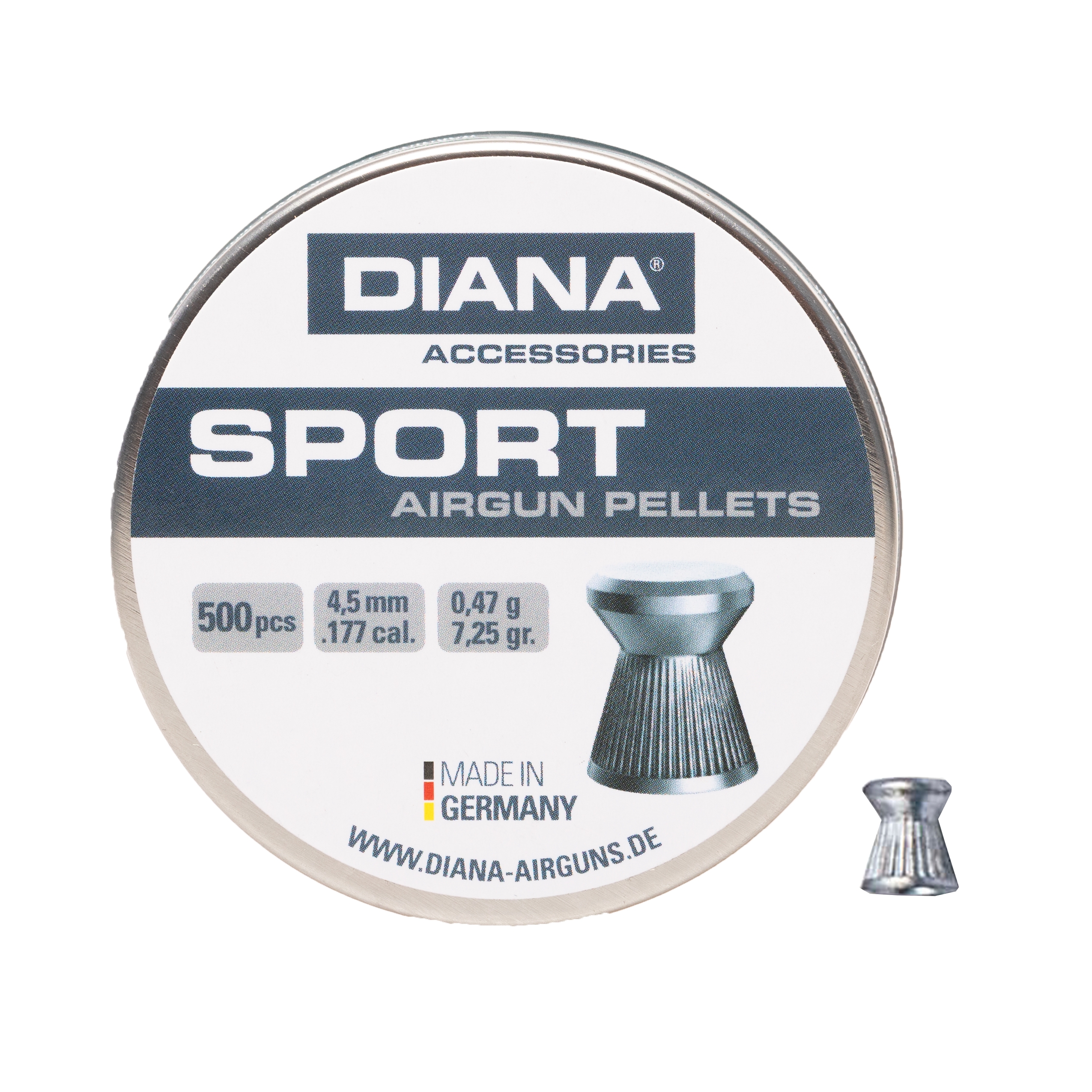 Image of Śrut 4,5 mm Diabolo Diana Sport 500 szt. płaski (44400005)