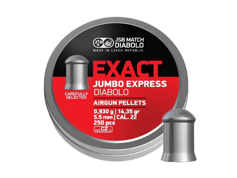 Image of Śrut 5,52 mm diabolo JSB Exact Jumbo Express 250 szt. półokrągły (546277-250)