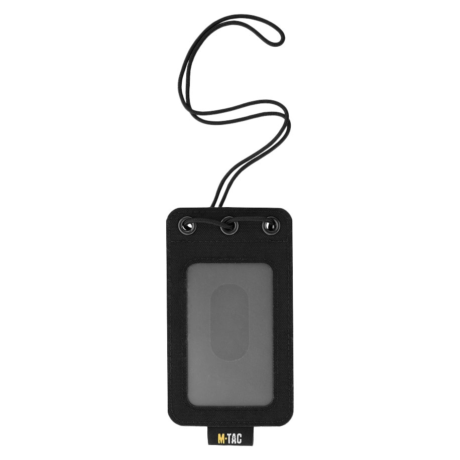 Image of Pokrowiec na identyfikator M-Tac z przezroczystym panelem czarny (10131002)