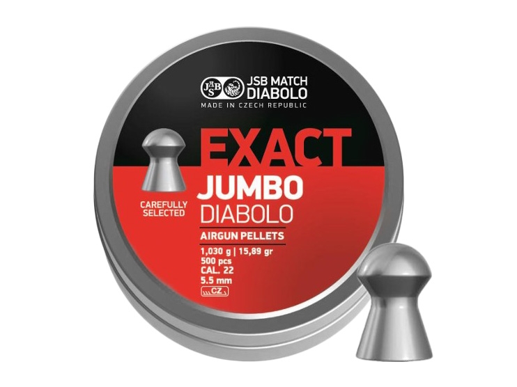 Image of Śrut 5,51 mm diabolo JSB Exact Jumbo 500 szt. półokrągły (546246-500)