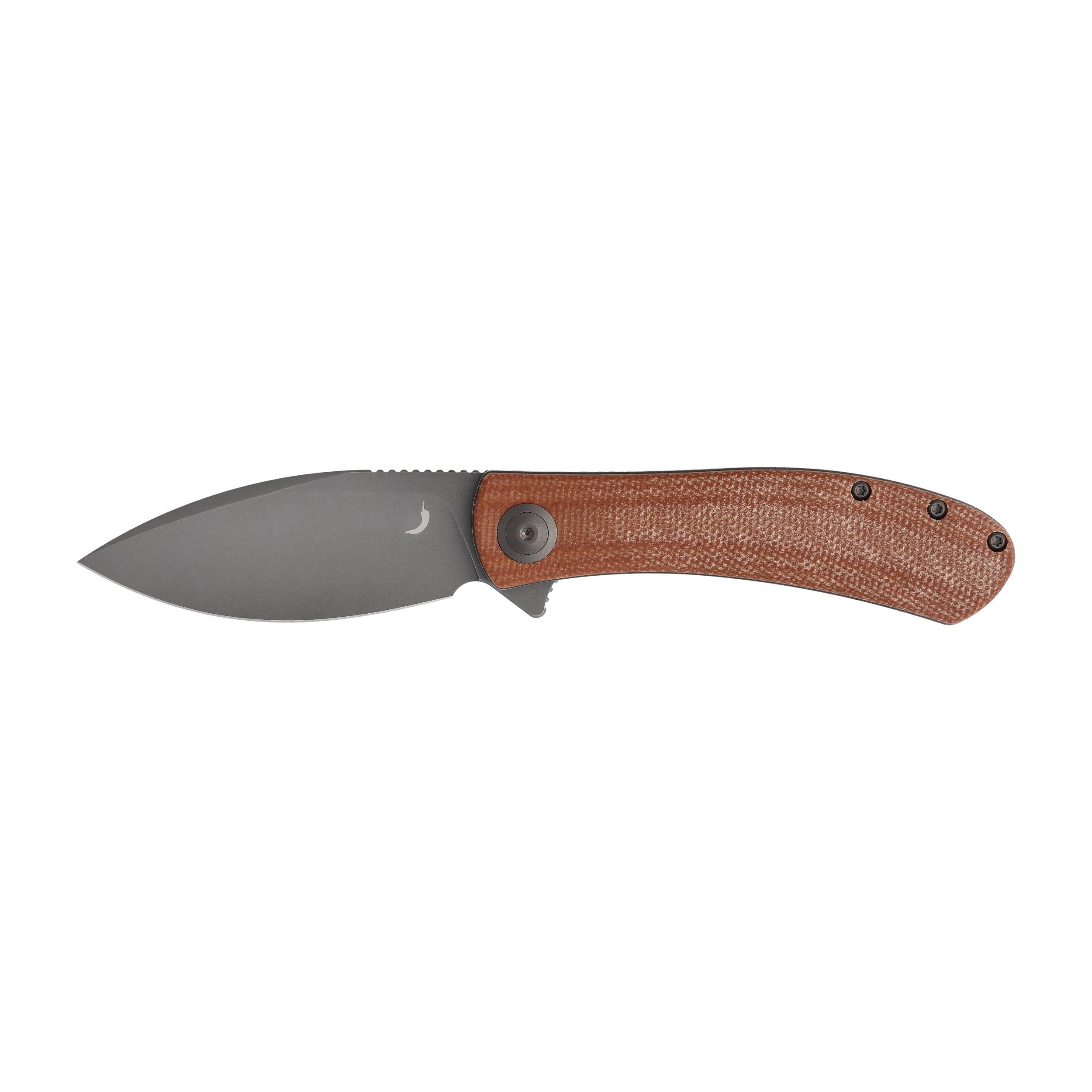 Image of Nóż składany Trollsky Knives Mandu brązowy/stalowe ostrze Micarta (MT006)